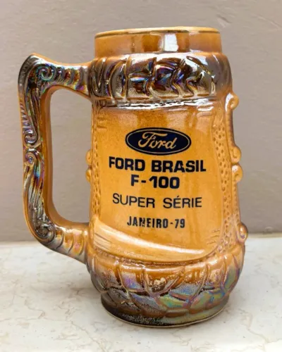  Antiga Caneca de Cerâmica para Chopp 1979. Ford F-100 Super Série.
