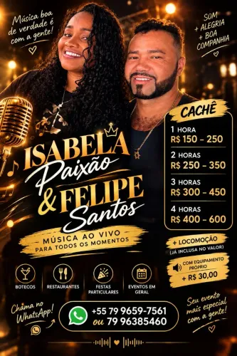 ? Música ao Vivo para Eventos | Isabela Paixão & Felipe Santos ?