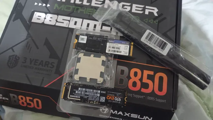 Kit gamer (Processador Ryzen 8500G, melhor gpu integrada do mundo, B850M c/ wifi 6, DDR5)