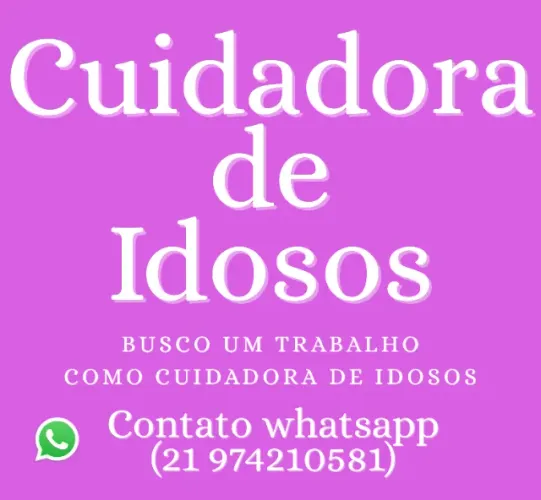 Cuidadora de Idosos busca trabalho
