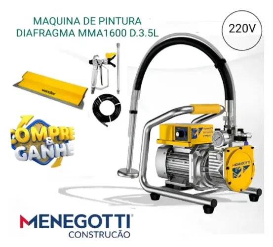 Máquina Pintura Menegotti Mma 1600w Sistema Diafragma + Nf