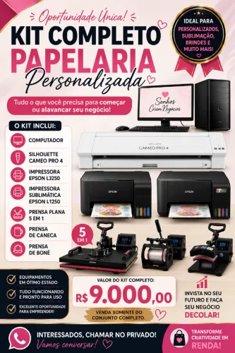 KIT PROFISSIONAL DE PAPELARIA PERSONALIZADA À VENDA