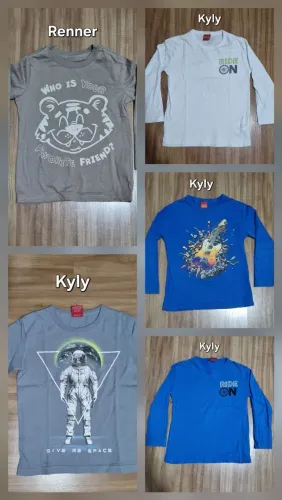 Lote camisetas manga longa infantil