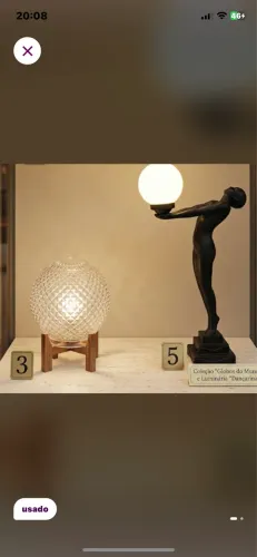 Globo de vidro leitoso p abajur ou teto