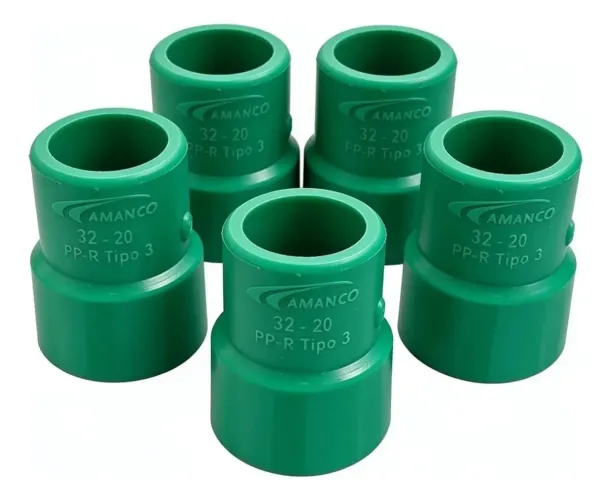 5 Bucha Redução Ppr Verde 32x20 Amanco Agua Quente E Fria