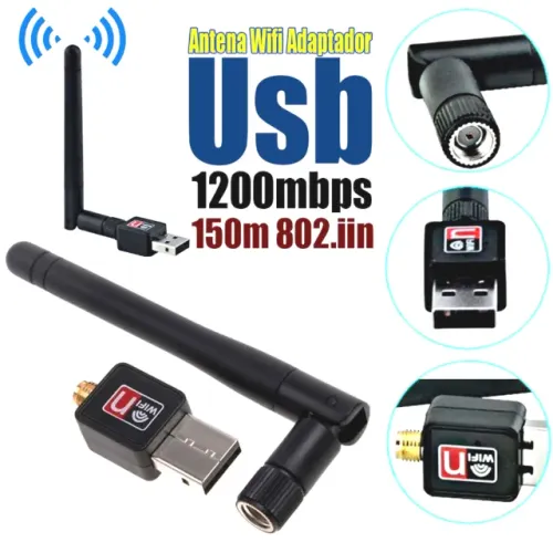 Antena Wifi USB Adaptador Wireless PC e Notebook 1800MBPS  _ EL89