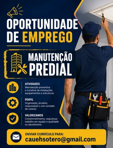 Oportunidade de emprego: manutenção predial
