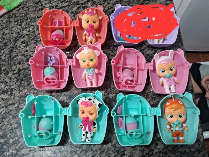 Lote de mini Cry Babies ( 5 unidades) ou 80,00 cada