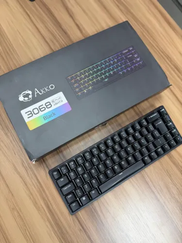 Teclado Mecânico Akko 5087B Plus Black & Pink - Estado de Novo (Zero Bala)