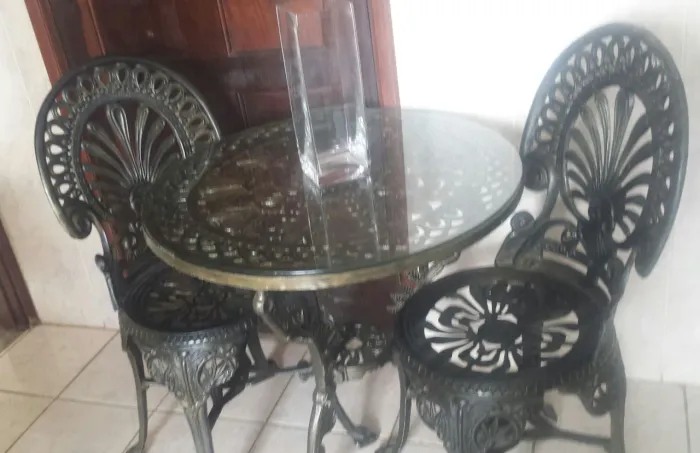 Mesa alumínio fundido para jardim