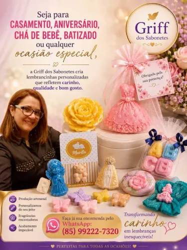 Minos em sabonetes artesanais para sua festa