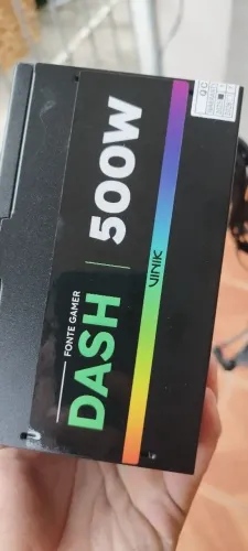 Fonte com cooler RGB 500w,  3 dias  vendendo lá botei placa vídeo .tenho por mais forte . 