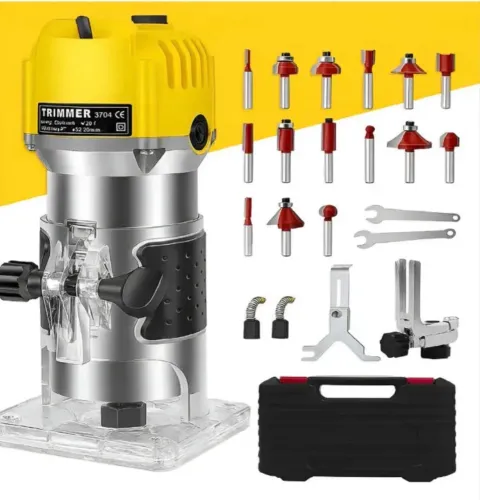 Kit Tupia Manual Laminadora 800w 6mm + jogo de fresas 15 Pcs