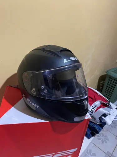 Capacete Ls2 Ff397 Vector Evo Preto Fosco Óculos Interno Sv