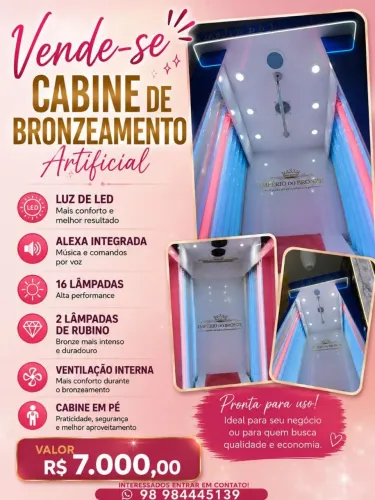 Máquina cabine de bronzeamento