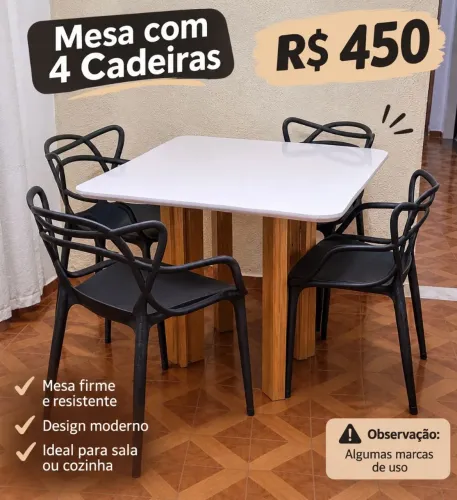 Mesa + 4 cadeiras