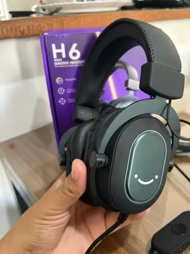 Headset Gamer Fifine AmpliGame H6 RGB 7.1 Surround com Microfone Removível NOVO