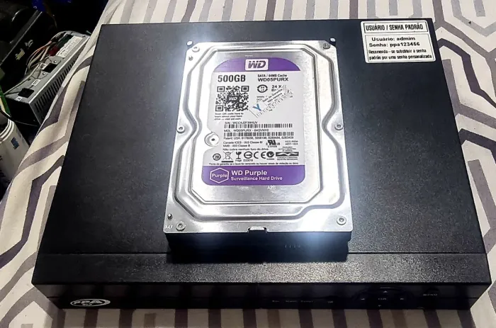 XVR GP3 Multi Modo 8 Canais + HD Western Digital Purple 500GB NOVOS 