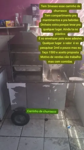 Carrinho de churrasco pra ganhar grana extra