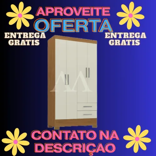 Guarda Roupa 4Portas Solteiro -Entrego Hoje Grátis Para Salvador-Pague Quando Receber