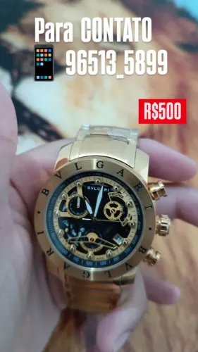 Relógio BVLGARI Skeleton Multifuncional Entregamos