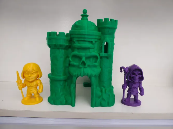 Castelo de Greyskull + Miniaturas He Man & Esqueleto (Masters of Universe)