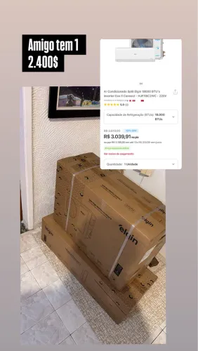ar condicionado 18mil BTUS