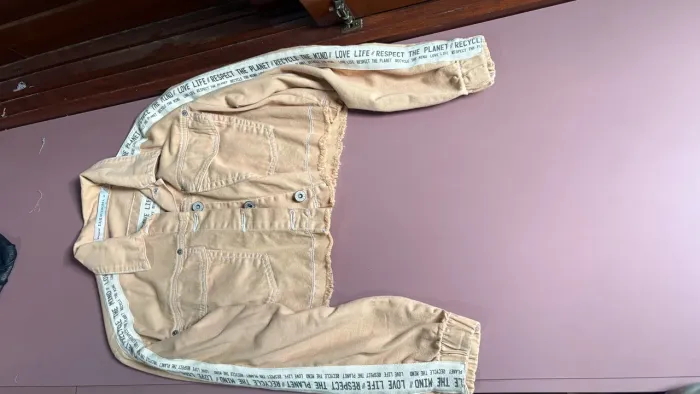 casaco jeans, marca authoria, tamanho 14