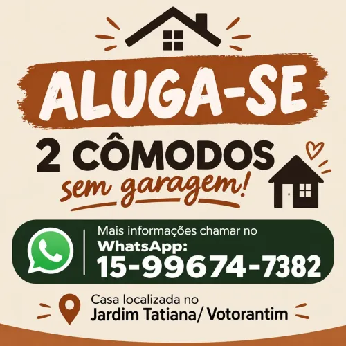 Aluga-se 2 cômodos