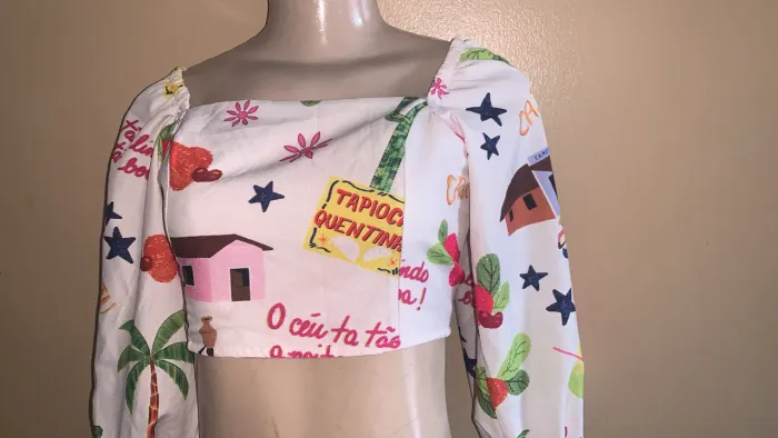Cropped estampado