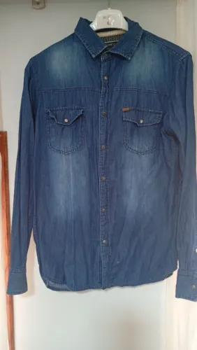 Camisa jeans tamanho p