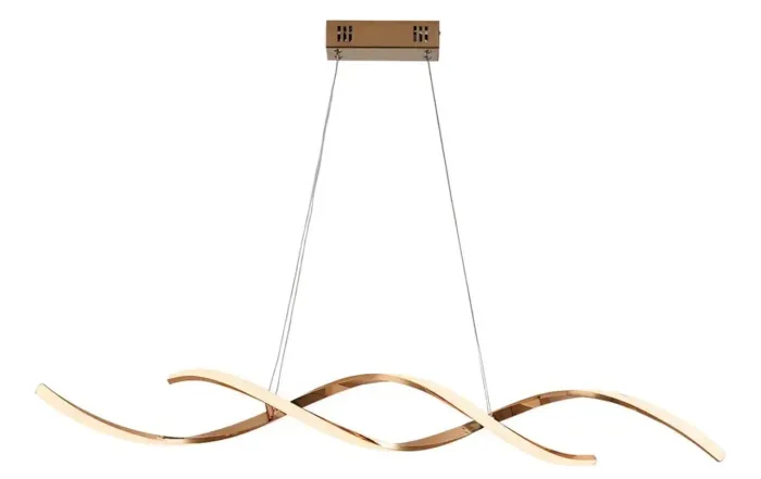Lustre Pendente Moderno Dourado- LED