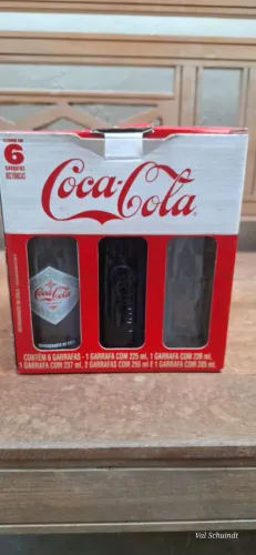 Embalagens vintage da Coca Cola - com 6 garrafas antigas. Raridade