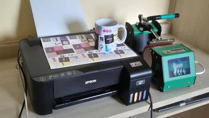 Kit sublimação de caneca. Impressora Epson I1250. Prensa térmica mecolor