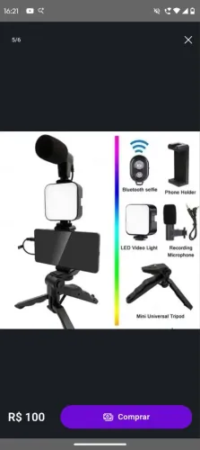 Kit de Gravação Novo e Resistente+ Entrega Grátis.