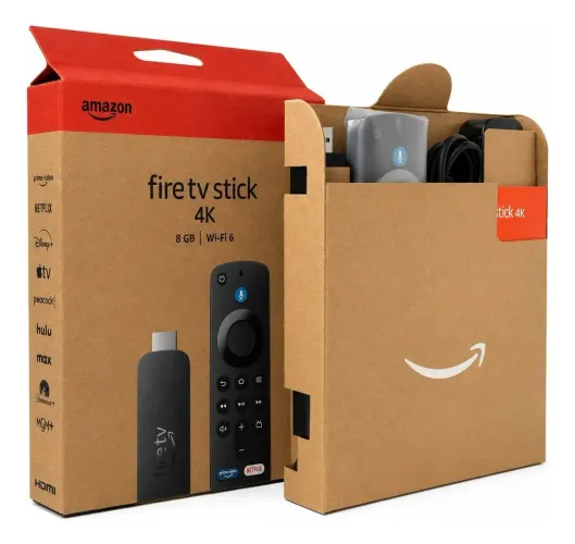 Amazon Fire Tv Stick 4k WI-FI 6 8GB Armazenamento Lacrado Original 