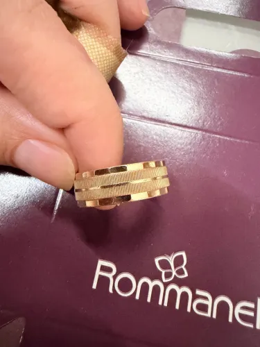ALIANÇA ROMMANEL TAMANHO 20 BANHADA A OURO 18K
