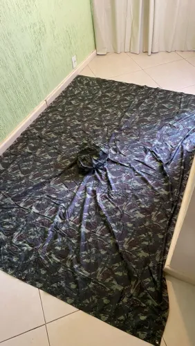Poncho Militar - Capa de Chuva - Camuflado - Padrão EB (NOVO)