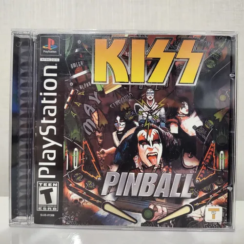 Jogo Kiss Pinball PS1 Original Americano Black Label Completo CIB Raro Playstation One