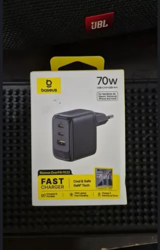 Carregador turbo baseus 70w GaN na caixa lacrado