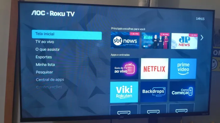 Tv AOC 43: , tv RoKu Smart- 8 meses de uso
