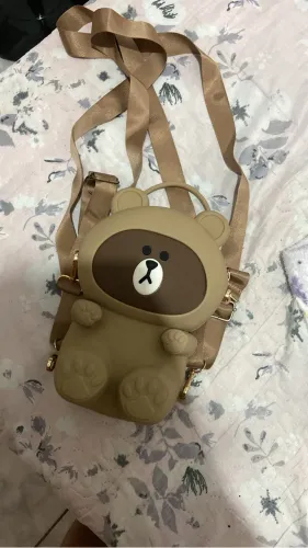 Mini mochila infantil de urso de silicone