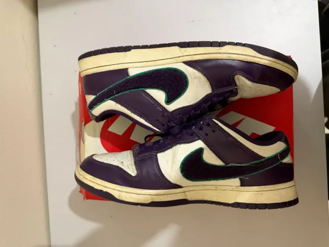 Nike Dunk Low Chenille Swoosh Grand Purple Original 43