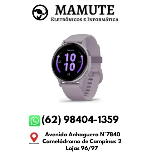 Relógio Garmin Vivoactive 5 Orquídea Monitor Cardíaco 42mm