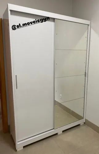Guarda Roupa Solteiro MDF com espelho - Promoção