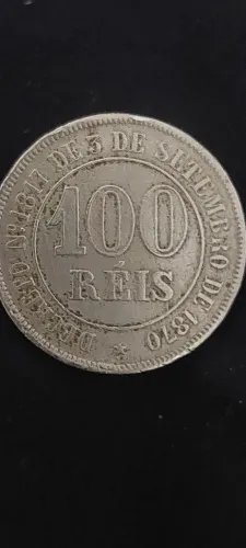 Moeda 100 reis - 1871