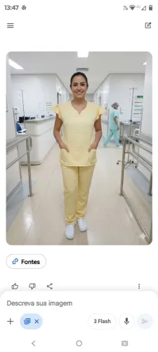 Pijama hospitalar em gabardine