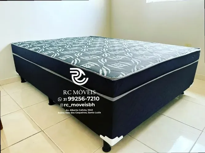 Base box casal com Molas Ensacadas OrthoBox 1.38x1.88 Completa