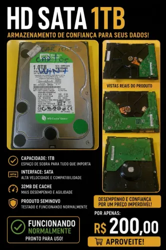 Dois HDs SaTa 1TB