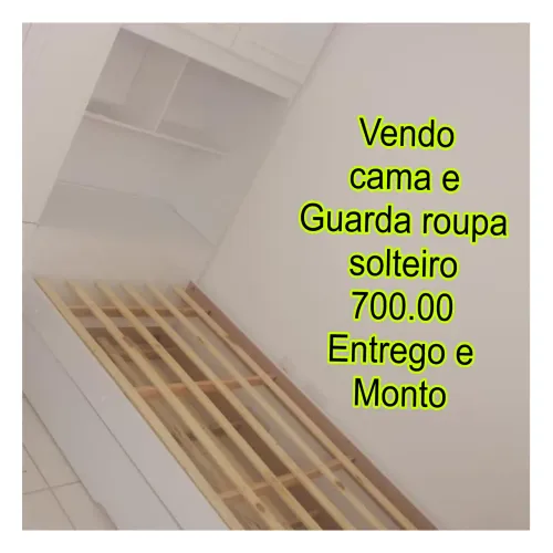 Vendo cama e guarda roupa solteiro